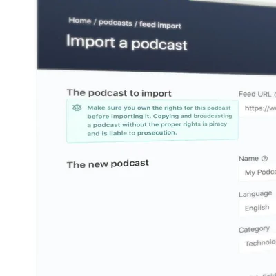 How to import your podcast to Castopod